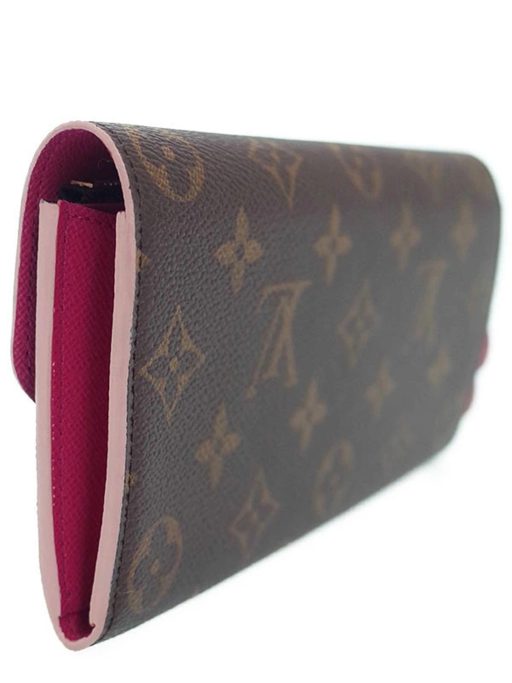 Louis Vuitton Monogram Portefeuille Long Bi fold Emilie Wallet Brown